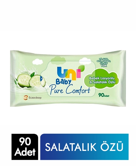 UNİ BABY PURE COMFORT SALATALIK ÖZLÜ ISLAK MENDİL 90LI
