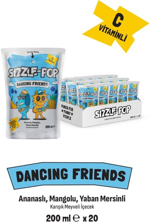 Sizzle Pop Ananas Mango Meyve Suyu 200 ml