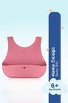Wee Baby Nanninom Silikon Mama Önlüğü Pembe