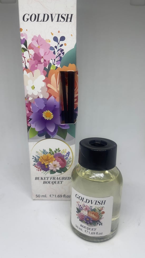 Goldvish Buket Bambu Çubuklu Oda Ortam Kokusu