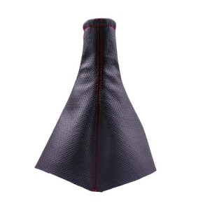 P Parla Tüm Araçlara Uyumlu Vites Körüğü Siyah Vinil Kırmızı Dikiş