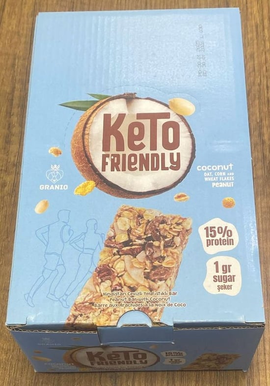 Hünnap Keto Friendly Hindistan Cevizli Yer Fıstıklı Bar 30 Gr 24 Adet