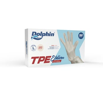 Dolphin Krem TPE Eldiven L Beden 100 Adet