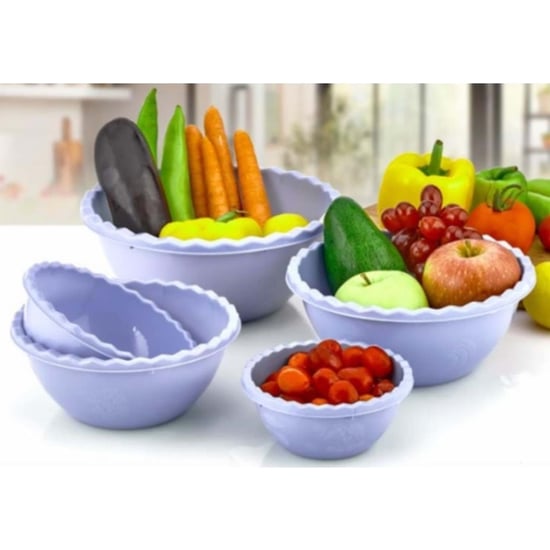 İnova 5'Li Elegant Yuvarlak Badya-Renkli Yuvarlak Badya