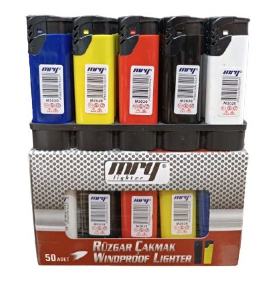 Mry Dolumlu Izgaralı Rüzgar Jet Çakmak (Renkli)