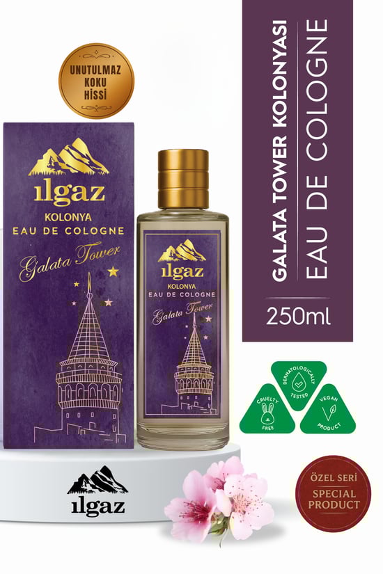 Galata Tower Kolonyası | Eau De Cologne Cam Şişe 250 ml | Türkiye Serisi Sakura Ağacı Kokusu