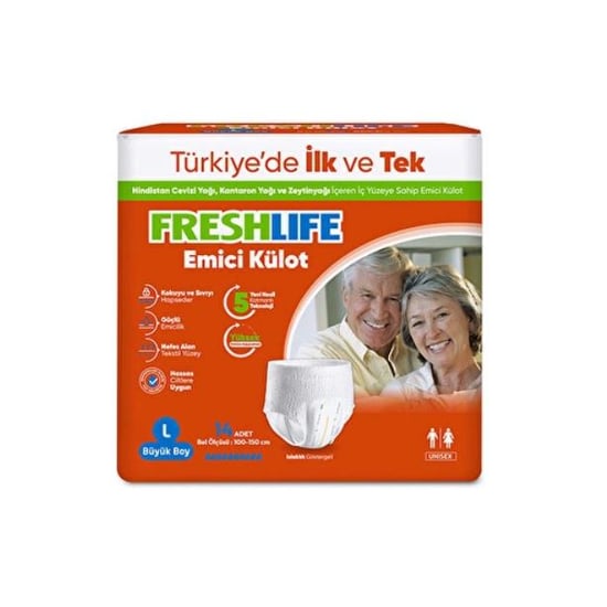 Freshlife Emici Külot 14 lü Büyük Boy Large Bel Ölçüsü 100-150 cm