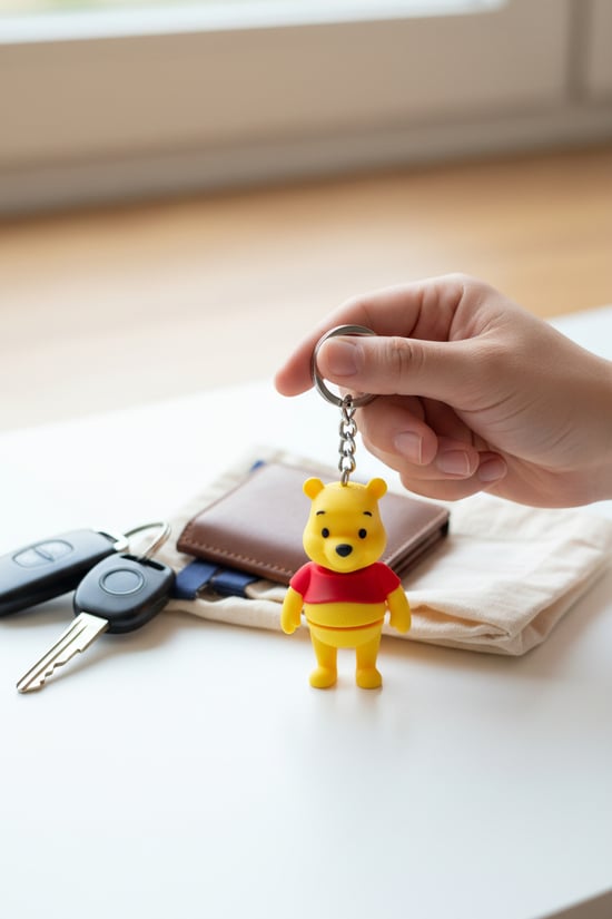 Winnie the Pooh Figürlü Hareketli Anahtarlık