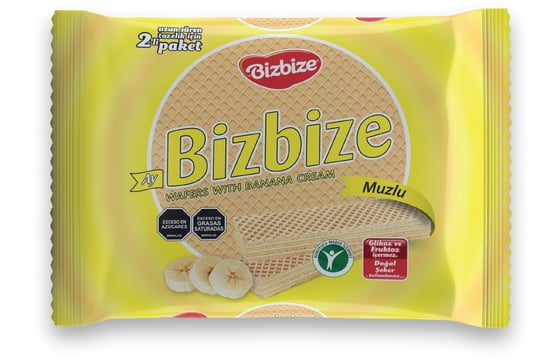Bizbize Muz Kremalı Çıtır Gofret 340GR