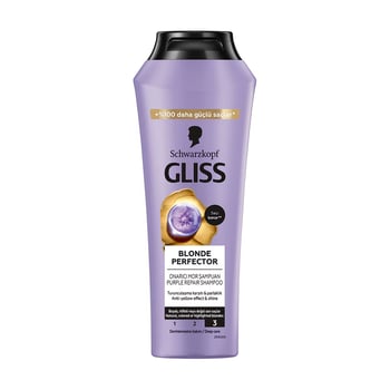 Gliss Blonde Perfector Turunculaşma Karşıtı Onarıcı Şampuan Peptit ve Yaban Mersini Özü ile 250 ml