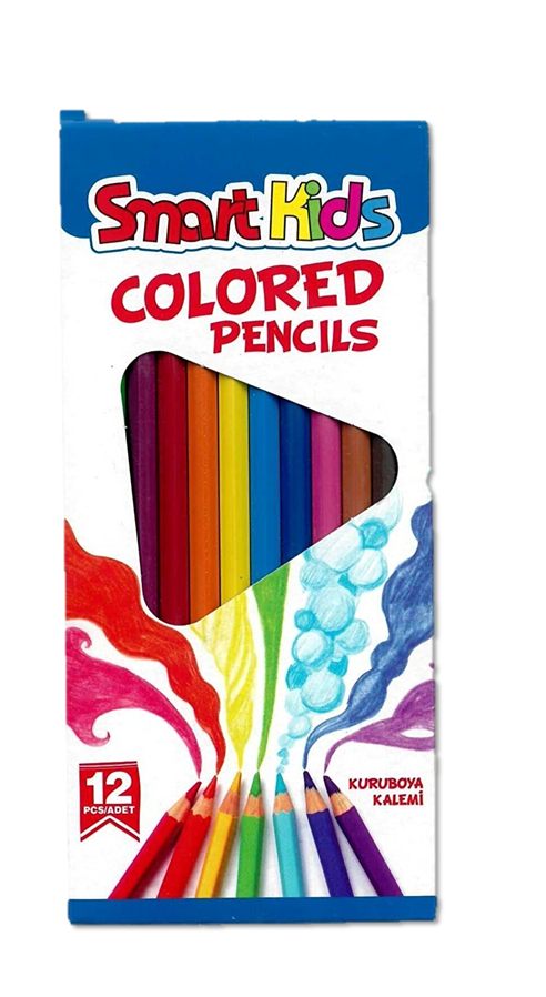2963-SMART KIDS 12 RENK TAM BOY BOYA KALEMI 12LI