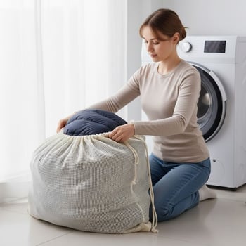 BUFFER® Battal Boy 120x150 cm Mont Yıkama Filesi–Extra Büyük, Dayanıklı, Nefes Alabilir Çamaşır Koru