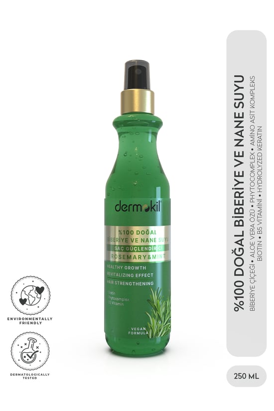 DERMOKİL %100 Doğal Biberiye Ve Nane Suyu Saç Toniği