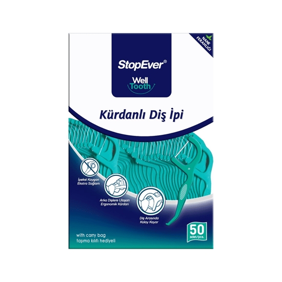 Stopever Well Tooth Kürdanlı Diş İpi 50'li