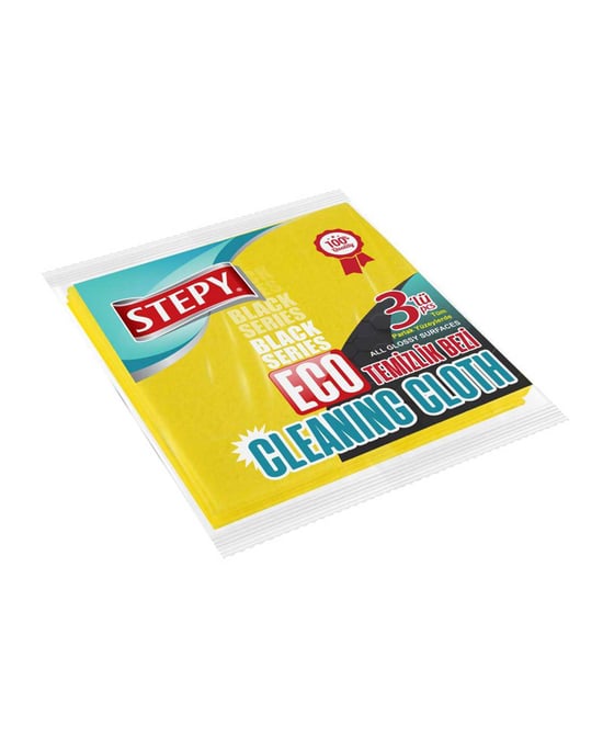 Stepy Black Temizlik Bezi 3'lü Paket