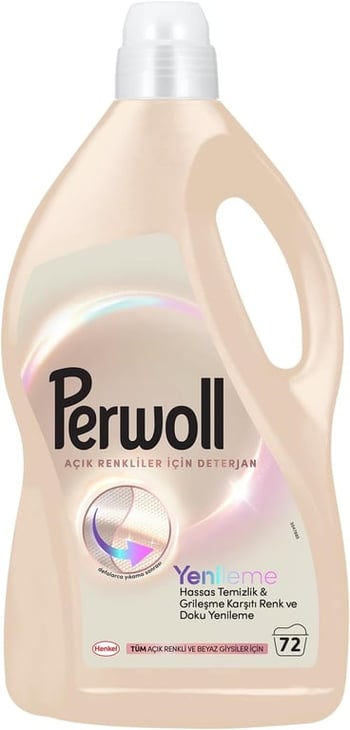 Perwoll Açık Renkliler İçin Hassas Sıvı Bakım Deterjanı 3960Ml (72 Yıkama)