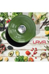 Lava New Heritage Yuvarlak Yeşil 24 cm Döküm Tencere