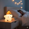 BUFFER® 5 Farklı Renk Modlu Yıldız Figürlü Pofuduk LED Gece Lambası–Yumuşak Dokulu Çocuk Odası ve De