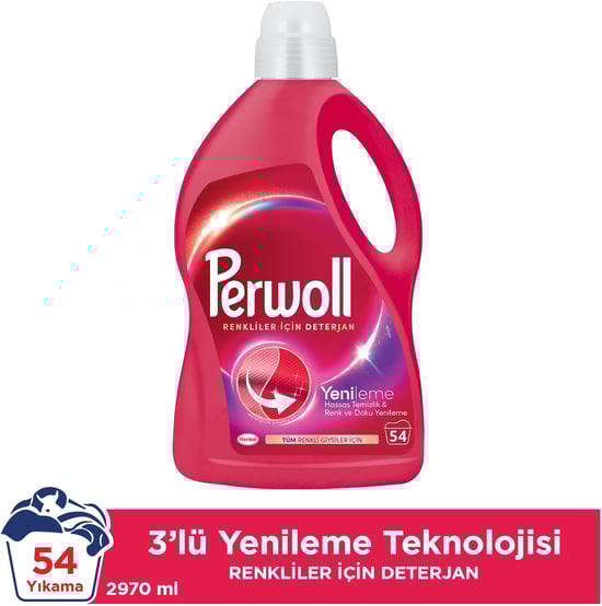 Perwoll Geliştirilmiş Renkli Sıvı Çamaşır Deterjanı 2970 ml