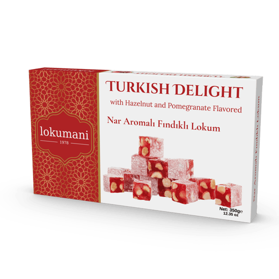 lokumani Nar Aromalı Fındıklı Lokum 350 Gr - ön