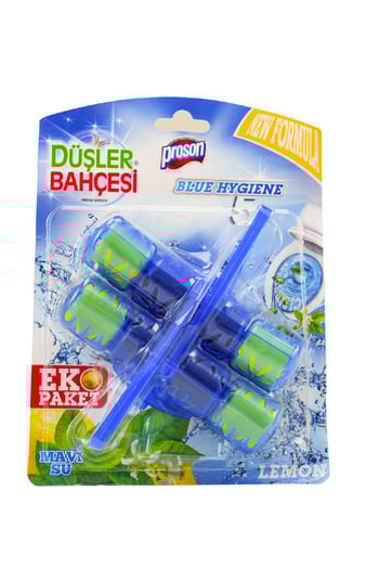 Düşler Bahçesi  Wc Blok Mavi Su (Lemon) 2'Lİ Tuvalet Koku Giderici