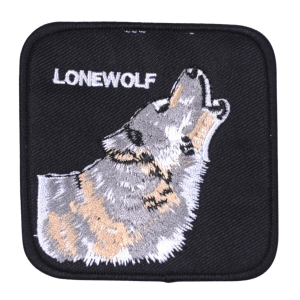 P Parla Aplike Ütü İle Yapışan Siyah Kurt Arma 6x4 cm