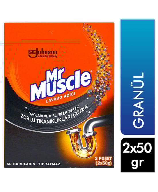 Mr.Muscle Lavabo Açıcı 2 x 50 gr Granül
