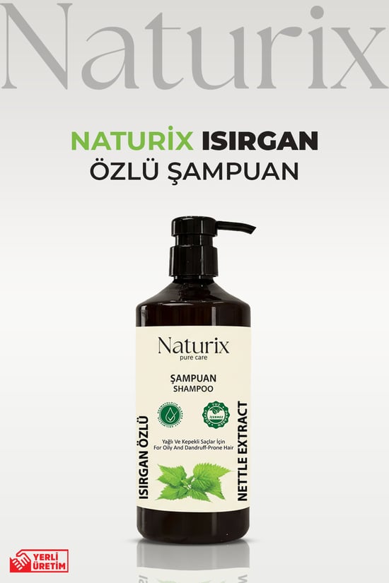 Naturix Kepeğe Karşı Etkili Isırgan Otu Özlü Bakım Şampuanı 600ml
