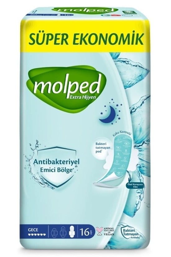 Extra Hijyen Gece Süper Ekonomik Ped 16 Lı