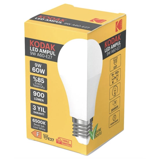 Kodak Led Ampül Sarı Işık 9 W 820 Lümen