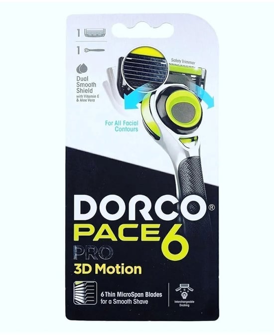 DORCO PACE 6 PRO MAKİNA+YEDEK jilet
