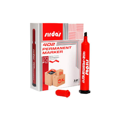 Sırdaş Kesi̇k Uç Marker Koli̇ Kalemi̇ Kirmizi 5mm