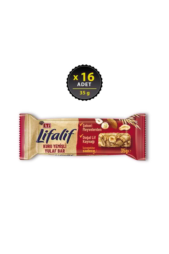 Eti Lifalif Kuru Yemişli Yulaf Bar 35 g x 16 Adet