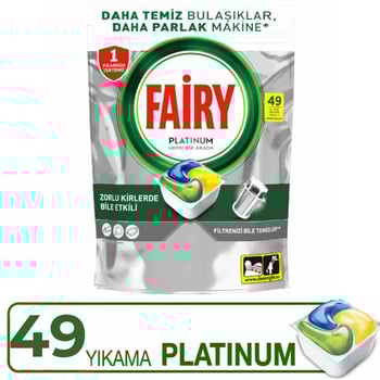 Fairy Platinum Bulaşık Makinesi Tableti 49'lu