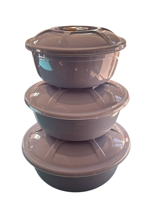 Merdem 3'Lü Hamur Leğeni Seti Renkli (Mini-0-1 No)-Renkli-Beyaz