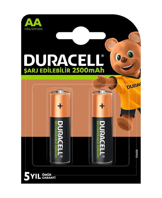 Duracell Pil Şarj Edilebilir 2'li AA 2500 mAh