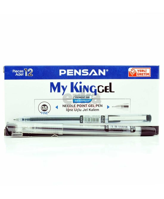 Pensan Siyah My King Gel Kalem 0.5 mm 12'li Paket