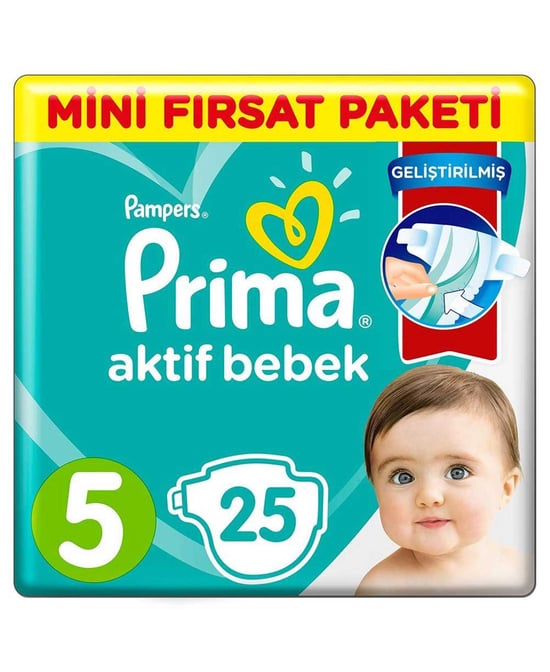 Prima Aktif Bebek Bezi Mini Fırsat Paketi No:5 25'li Junior