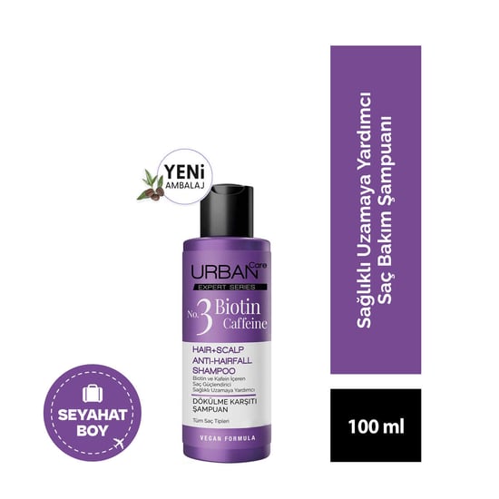 Urban Care Expert Biotin Ve Kafein Dökülme Karşıtı Saç Bakım Şampuanı-hızlı Uzamaya Yardımcı 100 ml