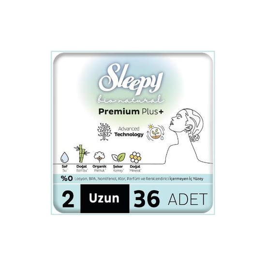 Sleepy Bio Natural Ped Premium Plus Uzun 36 Adet Mega Paket