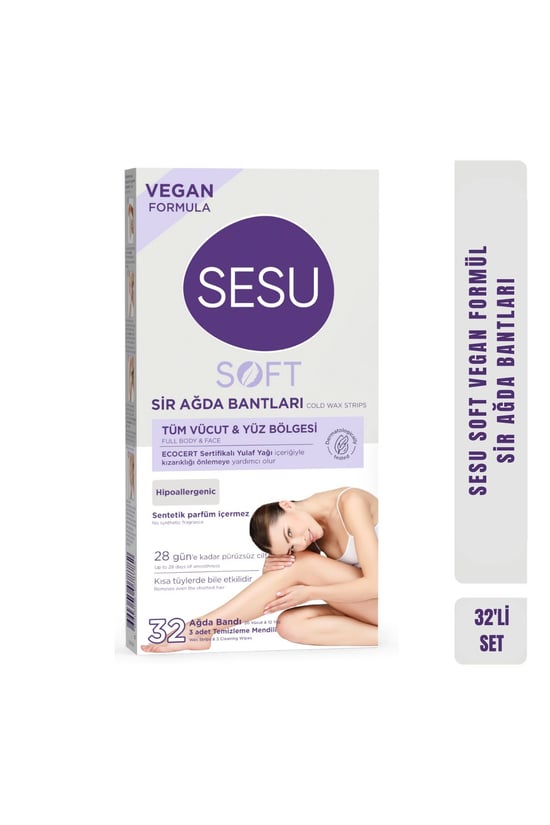 Sesu Soft Yulaf Ağda Bandı 32'li