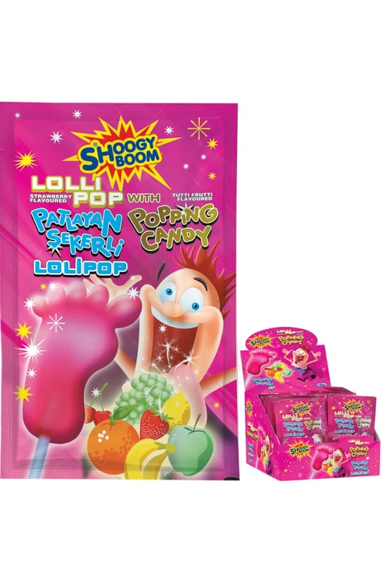 Hleks Çilekli 12 Gr Patlayan Şekerli Ayak Lolipop