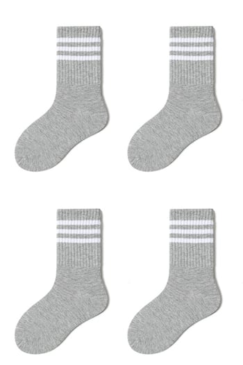 BGK 4 Çift Çocuk Çizgili Mevsimlik Çorap 3-4 Yaş