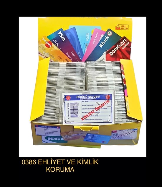 Hagiki Ehliyet, Kimlik ve Kredi Kartı Koruma Kabı Şeffaf Kartlık