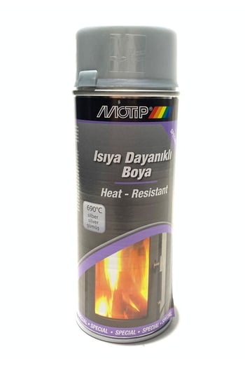 Motip Carat Sprey Boya Isı Dayanıklı Gri 400 Ml