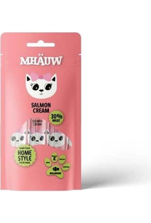 Mhauw Somonlu Kedi Kreması 4'lü Ambalaj