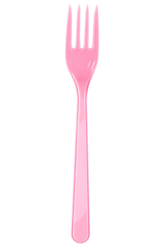 Roll-Up Plastik Çatal Pembe 25 Adet