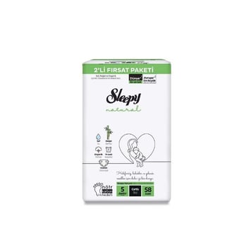 Sleepy Natural Bebek Bezi 11-18 kg 58 li Junior No: 5