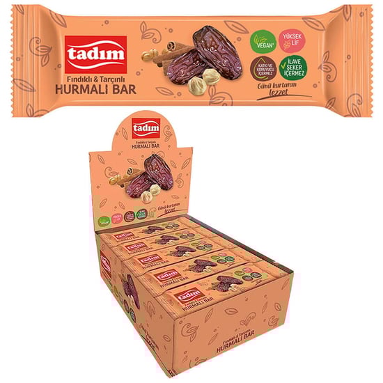 Tadımca Kuruyemiş Bar Hurmalı Fındık ve Tarçın 30 gr x 20 'li Paket