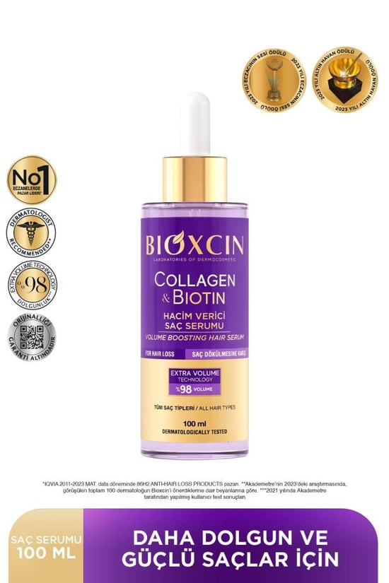 Bioxcin Collagen & Biotin Ekstra Hacim Serumu 100 Ml